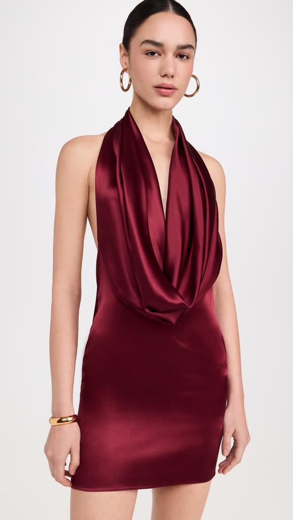 LaQuan Smith Cowl Neck Mini Dress