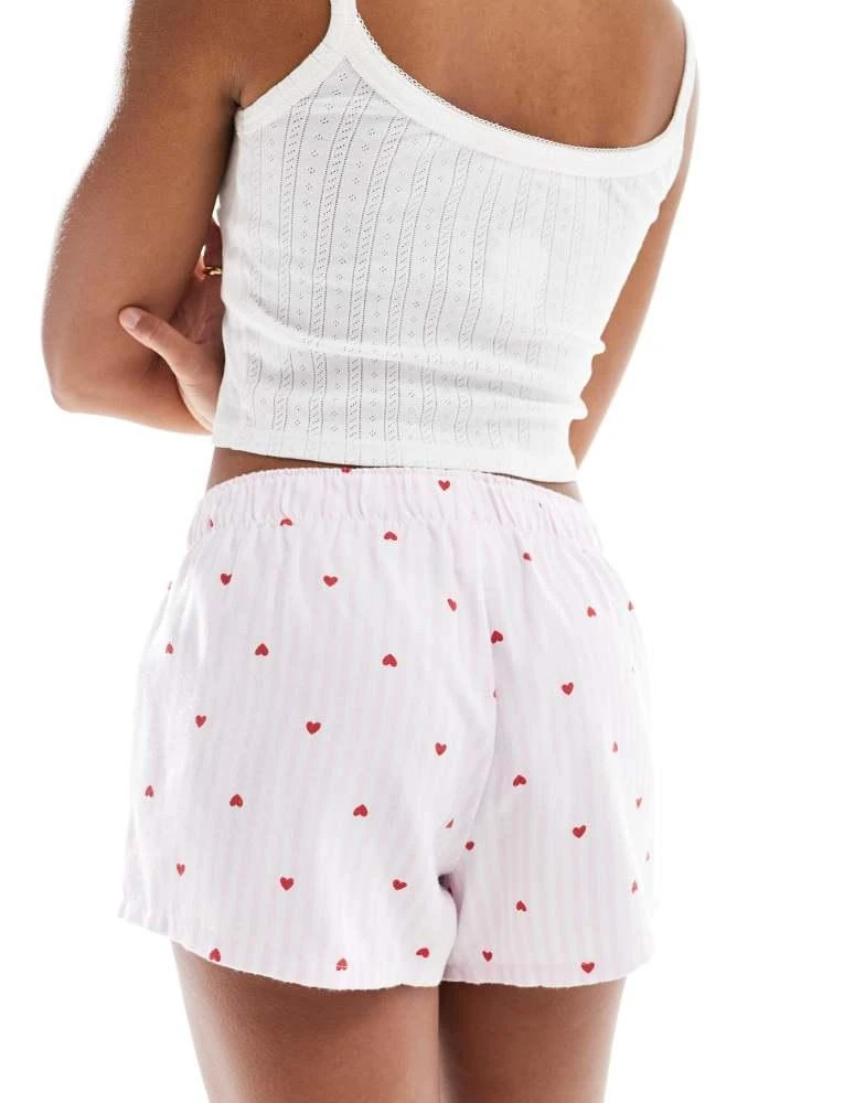 HOLLISTER Hollister nightwear low rise baggy flannel boxer short with logo waistband in red gingham 3