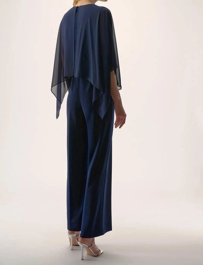 JOSEPH RIBKOFF Joseph Ribkoff - Chiffon Overlay Wide Leg Jumpsuit 2