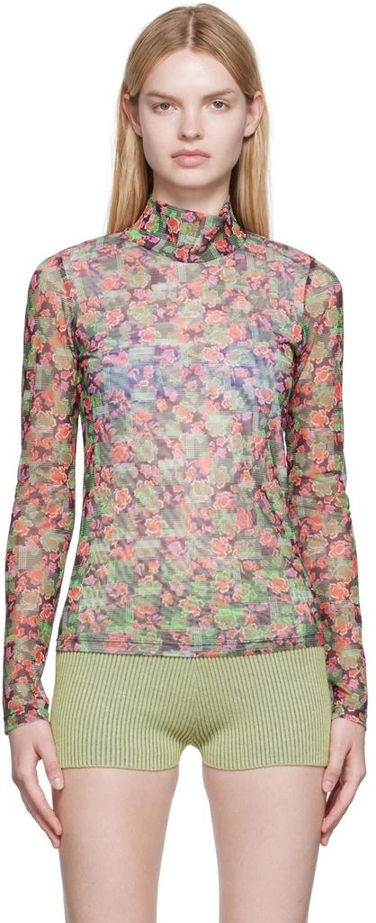 Henrik Vibskov SSENSE Exclusive Green Mesh Turtleneck 1