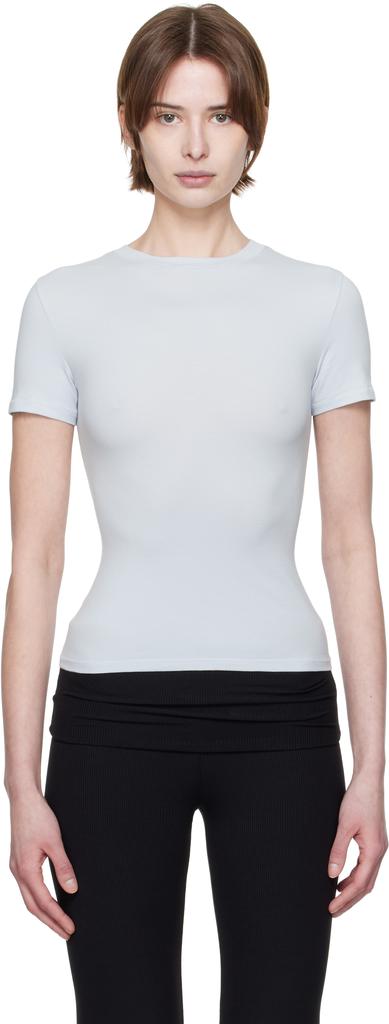 SKIMS Blue Cotton Jersey T-shirt