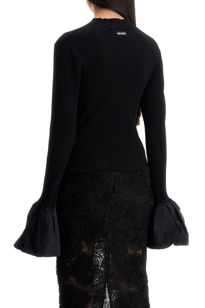 ROTATE Birger Christensen black high neck viscose top 3