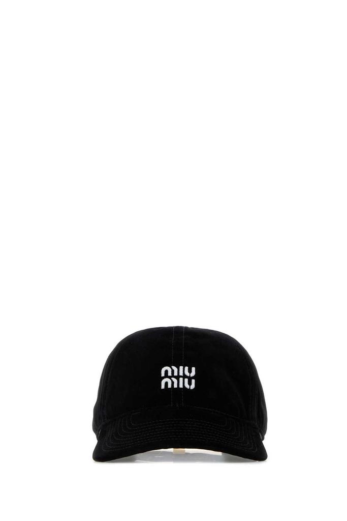 MIUMIU キャップ Shop Miu Miu Logo-Embroidered Baseball Cap on Sale at BeyondStyle