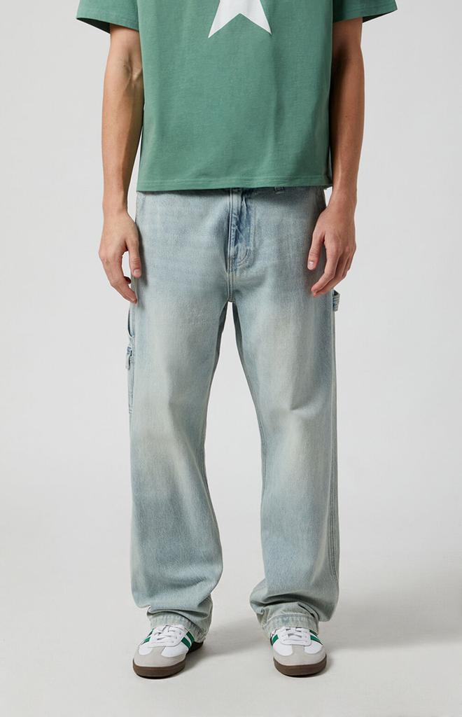 PacSun Light Indigo Cargo Baggy Carpenter Jeans