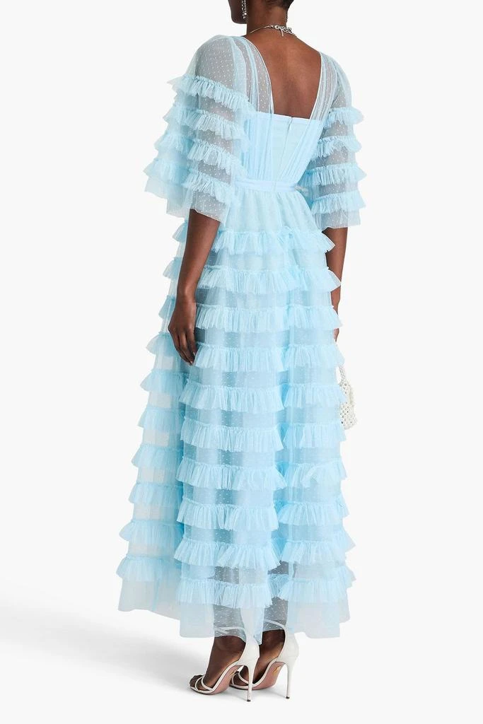 Huishan Zhang Marybell tiered point d'esprit gown 3