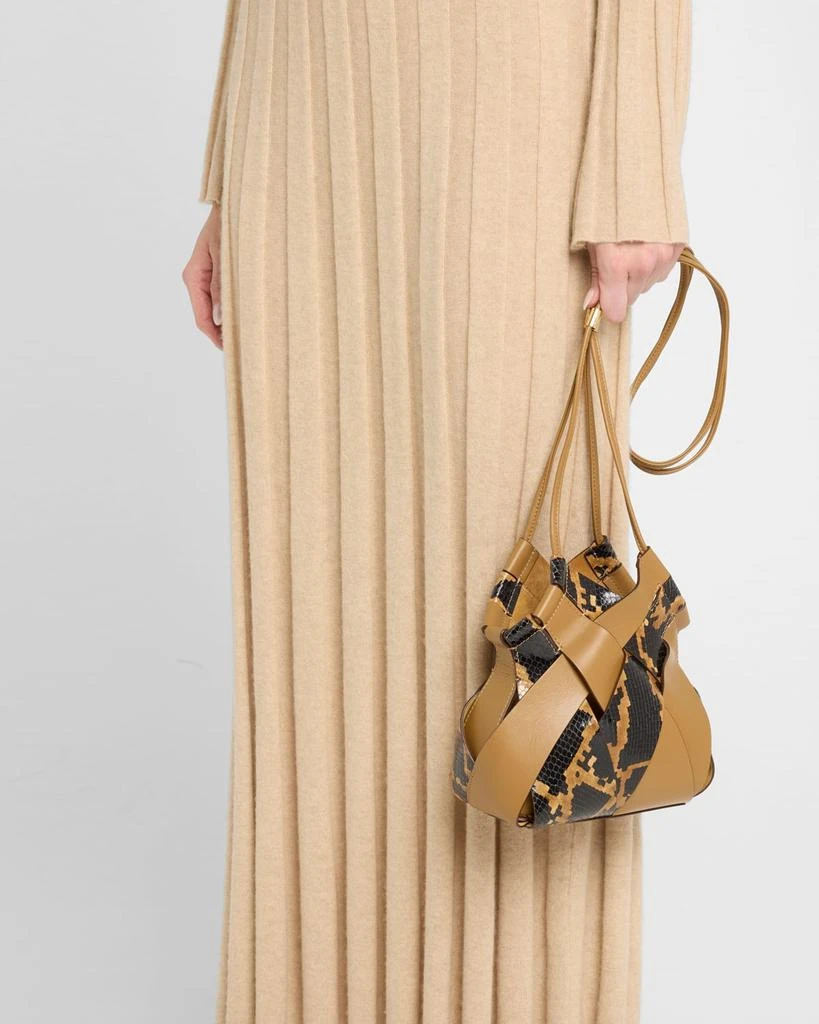 Ulla Johnson Charlotte Snake-Print Leather Crossbody Bag 2