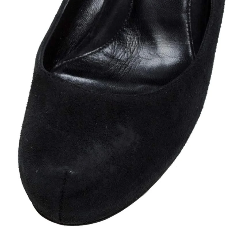 Fendi Fendi Black Suede Zucca Heel Platform Pumps Size 38 8