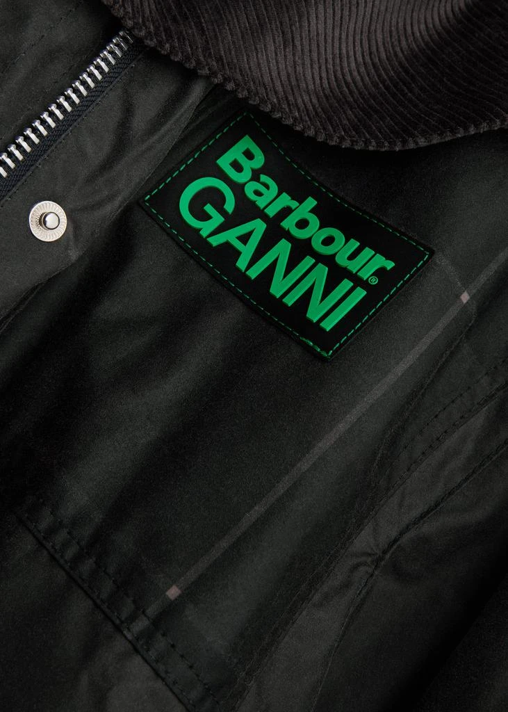 Barbour X Ganni Duffle panelled waxed cotton coat 5