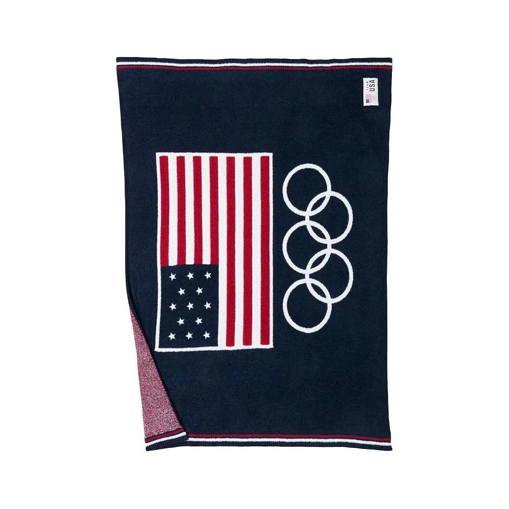 ALPHA Team USA Barefoot Dreams CozyChic Olympic Rings Throw 3