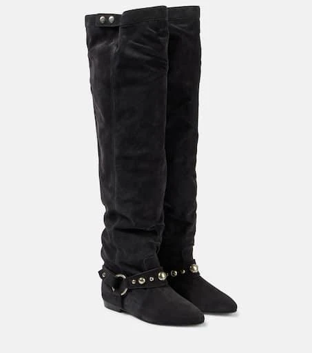 Isabel Marant Selize suede over-the-knee boots 1