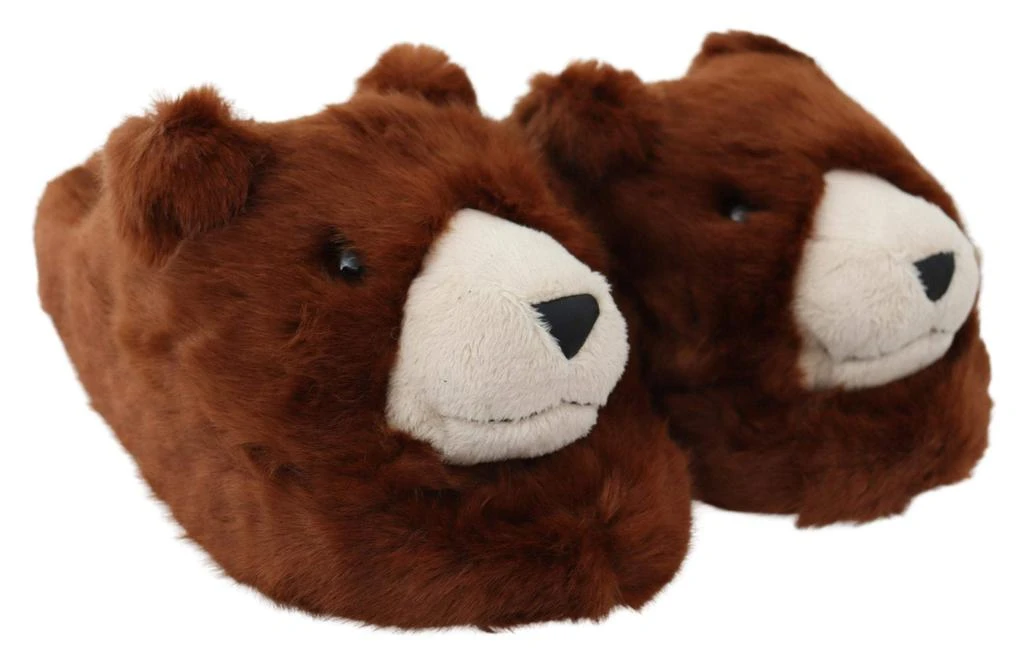 Dolce & Gabbana Dolce & Gabbana Brown Teddy Bear Slippers Sandals Shoes 4