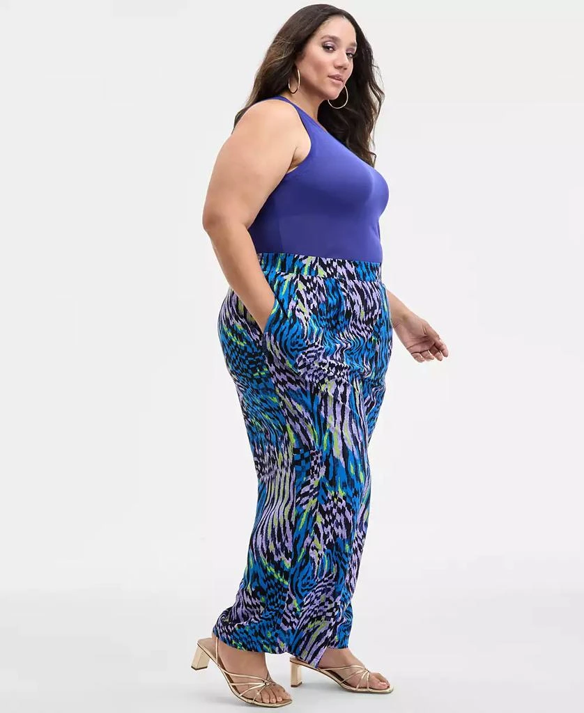 Nina Parker Trendy Plus Size Printed Wide-Leg Pants 2