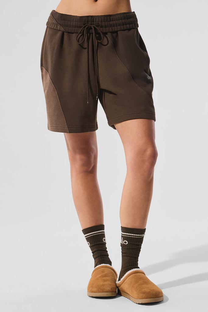 Alo 7" Make Waves Short - Espresso Tonal