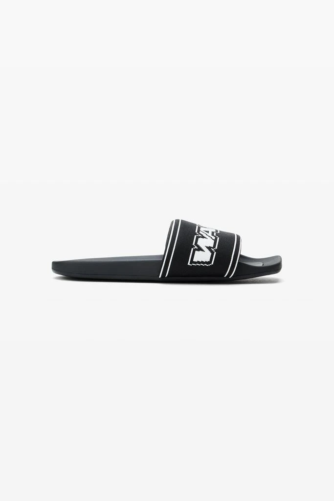 Alexander Wang black logo pool slides 1