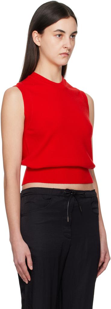 Nothing Written Red Emitt U-Neck Wool Vest