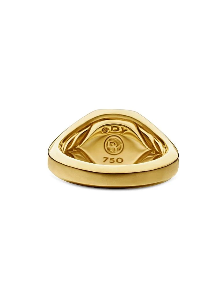 David Yurman Streamline Signet Ring in 18K Yellow Gold 4