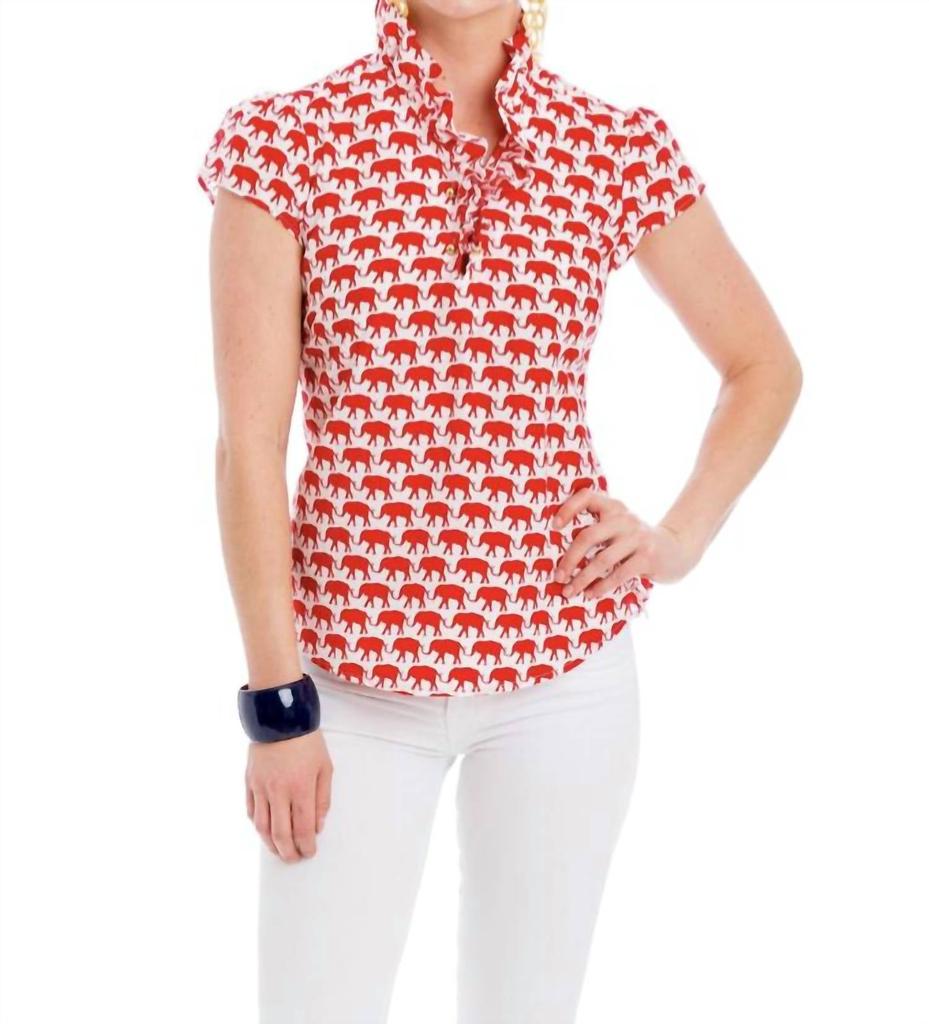 Elizabeth McKay Elizabeth Mckay - Elephant Print Blouse