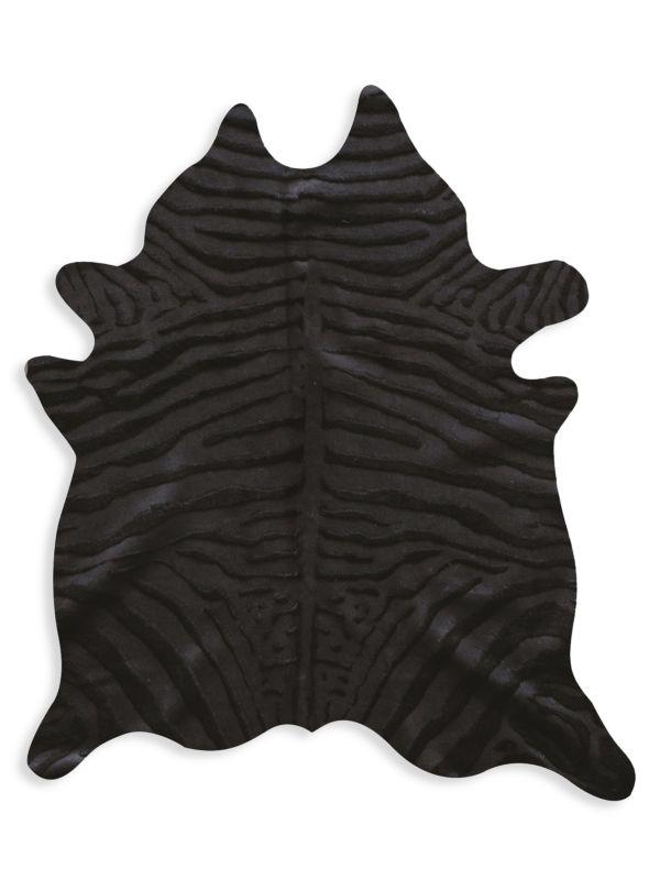 Natural Togo Zebra Print Cowhide Area Rug