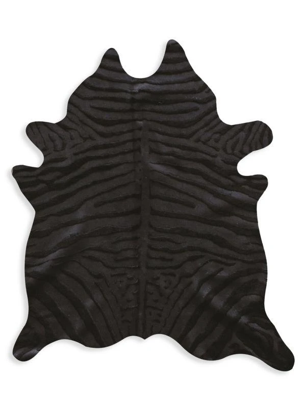 Natural Togo Zebra Print Cowhide Area Rug 1