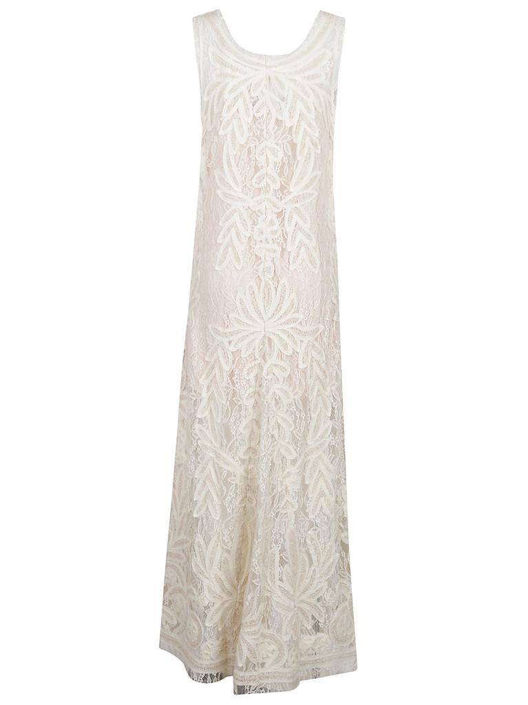 P.A.R.O.S.H. P.A.R.O.S.H. Floral Lace Maxi Dress