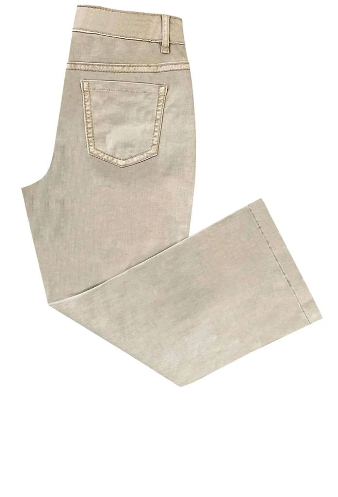 Ethyl Women's Button Trim Capri In Tan 2