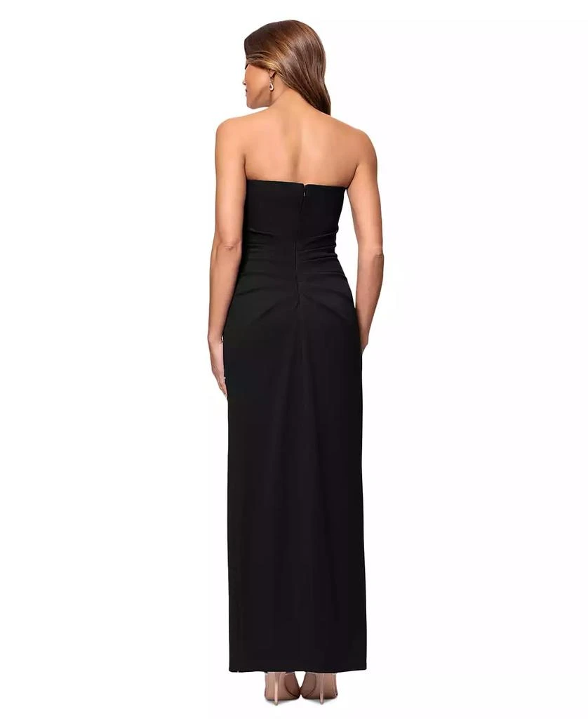 XSCAPE Women's Ruched Strapless Gown 4