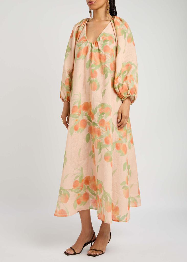 Bernadette Georgette printed linen midi dress