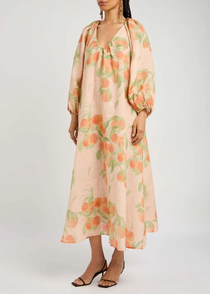 Bernadette Georgette printed linen midi dress 2