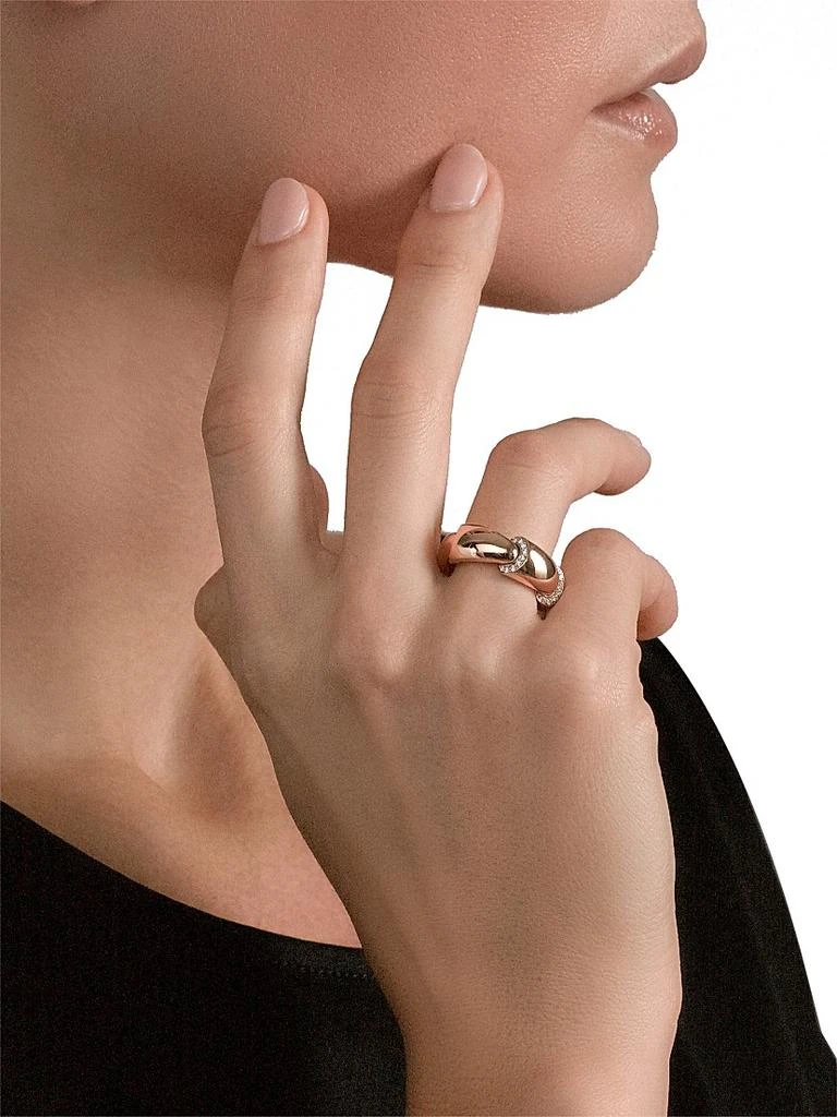 Vhernier Calla 18K Rose Gold 
0.28 TCW Diamond Ring 2