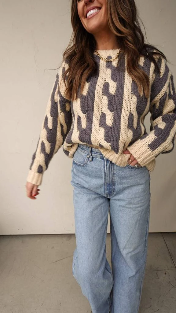 En Creme En Creme - Abstract Chunky Knit Sweater 4