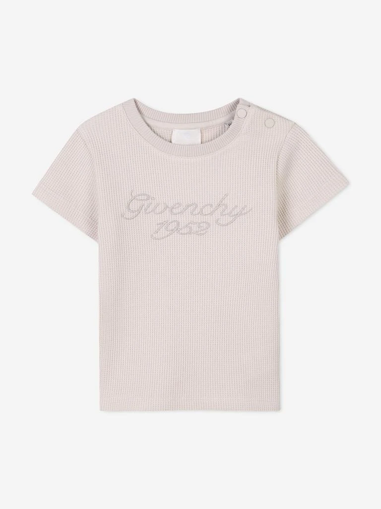 Givenchy Baby Boys Signature Print T-Shirt in Beige 1