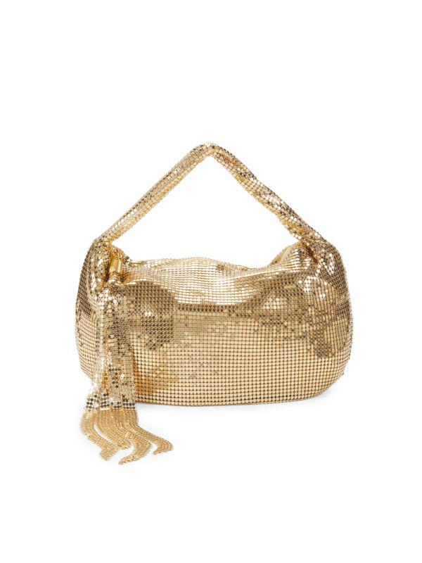 Whiting & Davis Mini Studded Hobo Bag