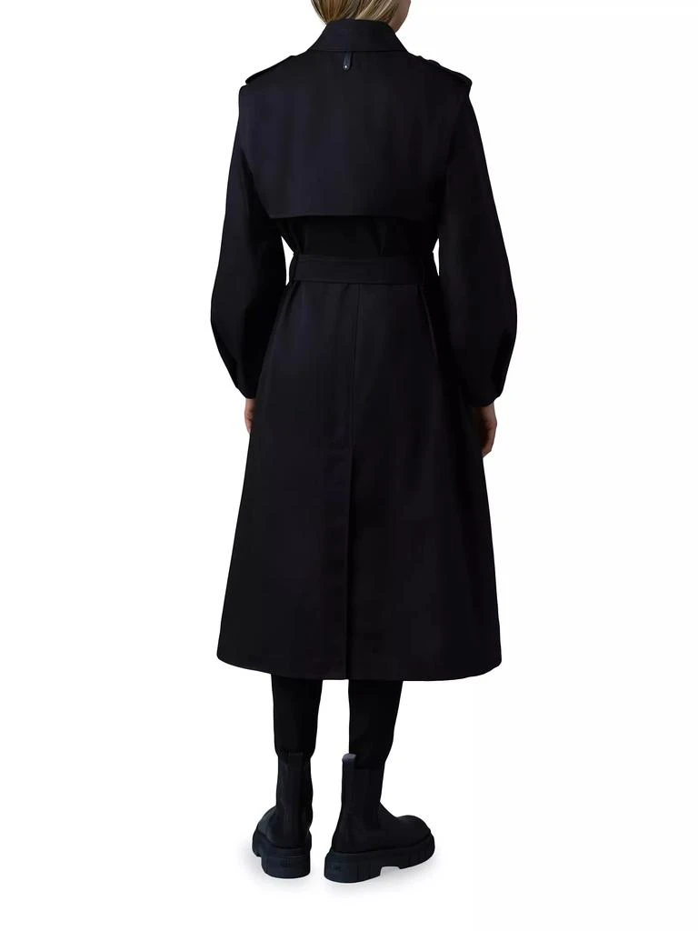 Mackage Alia Twill Balloon-Sleeve Trench Coat 5