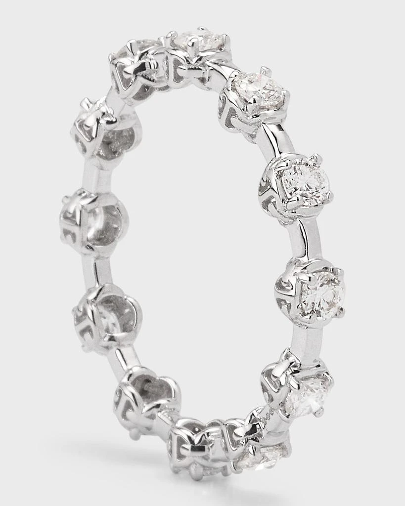 Hoorsenbuhs 18K White Gold Micro Tri-Link II Ring with Diamonds, Size 7 4