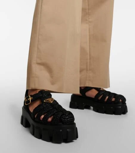Prada Monolith platform sandals 4