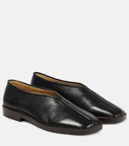 Lemaire Piped leather loafers 1