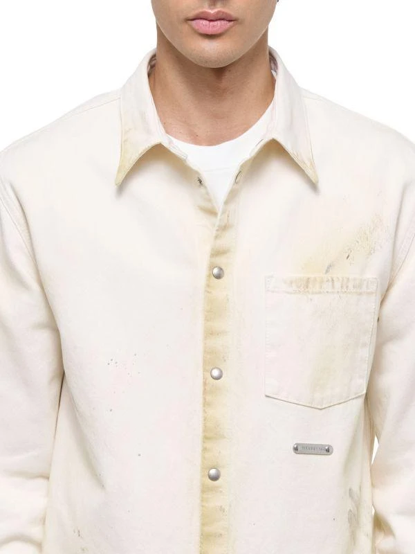 Helmut Lang Cotton Button-Front Shirt Jacket 4