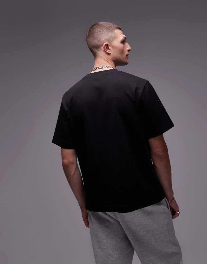 ARKET ARKET heavyweight interlock jersey oversized t-shirt in black 4
