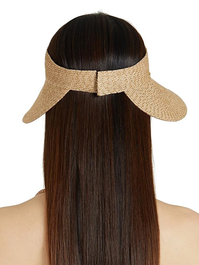 Saks Fifth Avenue Paper Sun Visor Hat 0400021553340_BEIGE?wid=600&  main image 4
