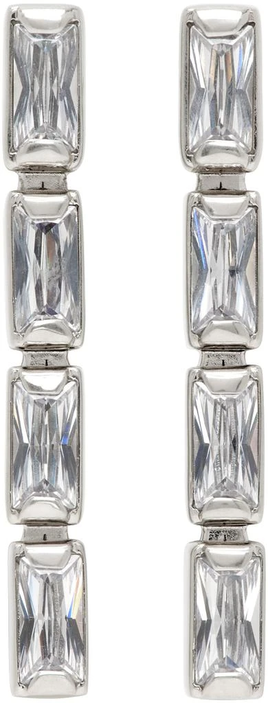 Jil Sander Silver Crystal Earrings