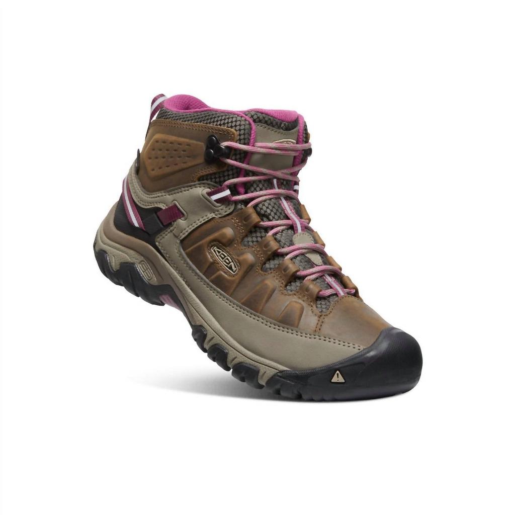 Keen Women's Targhee Iii Mid Wp Hiking Boots In Weiss/boysenberry