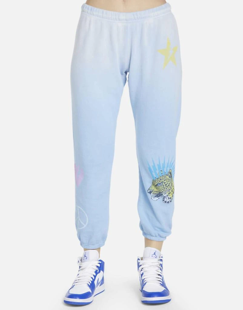 Lauren Moshi Alana Pant Punk Leopard In Blue Ombre 1