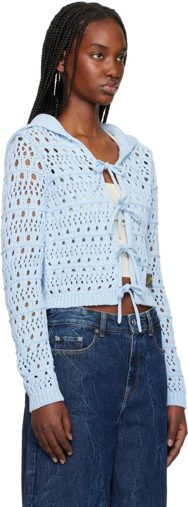 Ganni Blue Tie String Cardigan 2