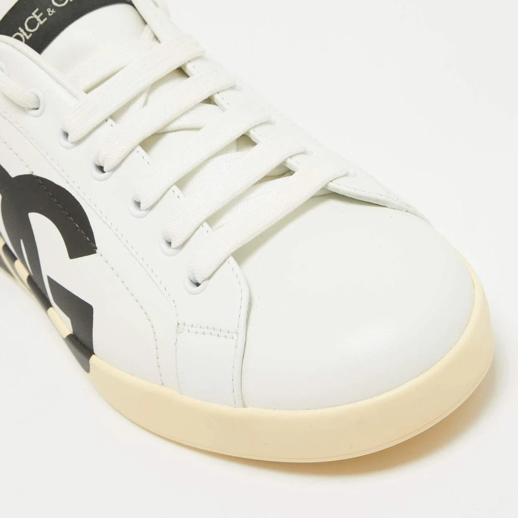 Dolce & Gabbana Dolce and Gabbana White/Blue Leather Portofino Royal Sneakers Size 42 7