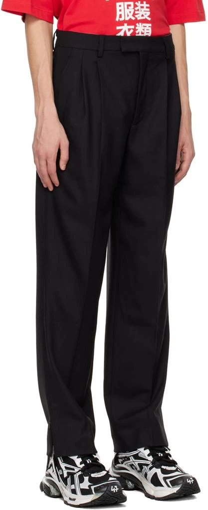 VTMNTS Black Pleated Trousers 2