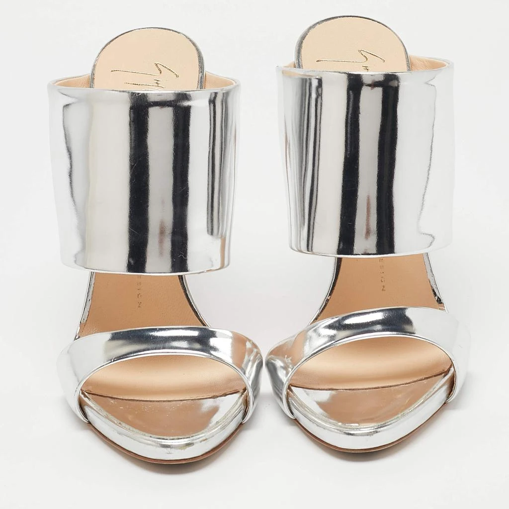 Giuseppe Zanotti Giuseppe Zanotti Silver Leather Andrea Sandals Size 39 3