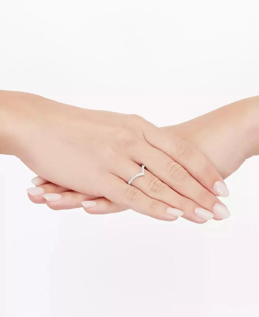 Grown With Love IGI Certified Lab Grown Chevron Band (1/2 ct. t.w.) in 14k White or Yellow Gold 2