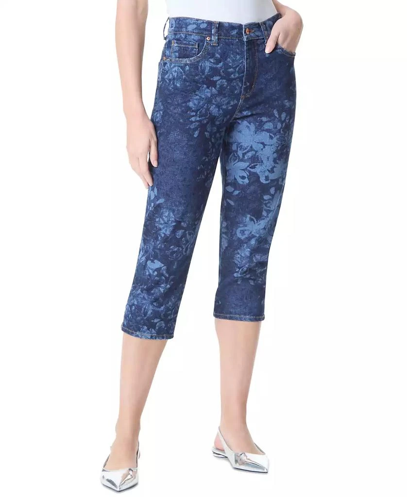Gloria Vanderbilt Women's Amanda Printed Slit Capri Jeans 1