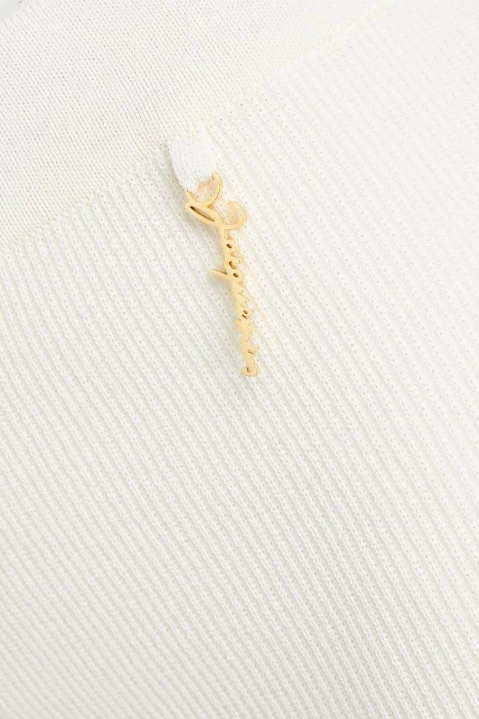 Jacquemus Embellished ribbed-knit shorts 4