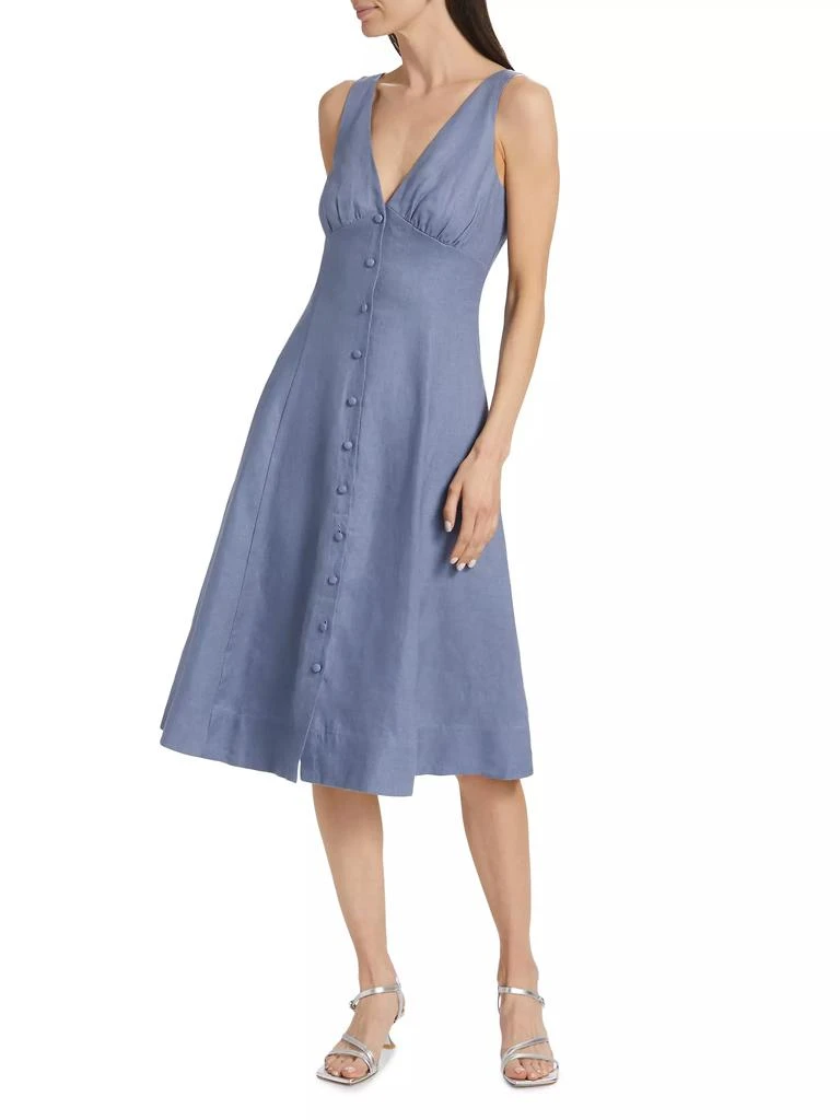 Reformation Sebastien Linen Midi-Dress 3